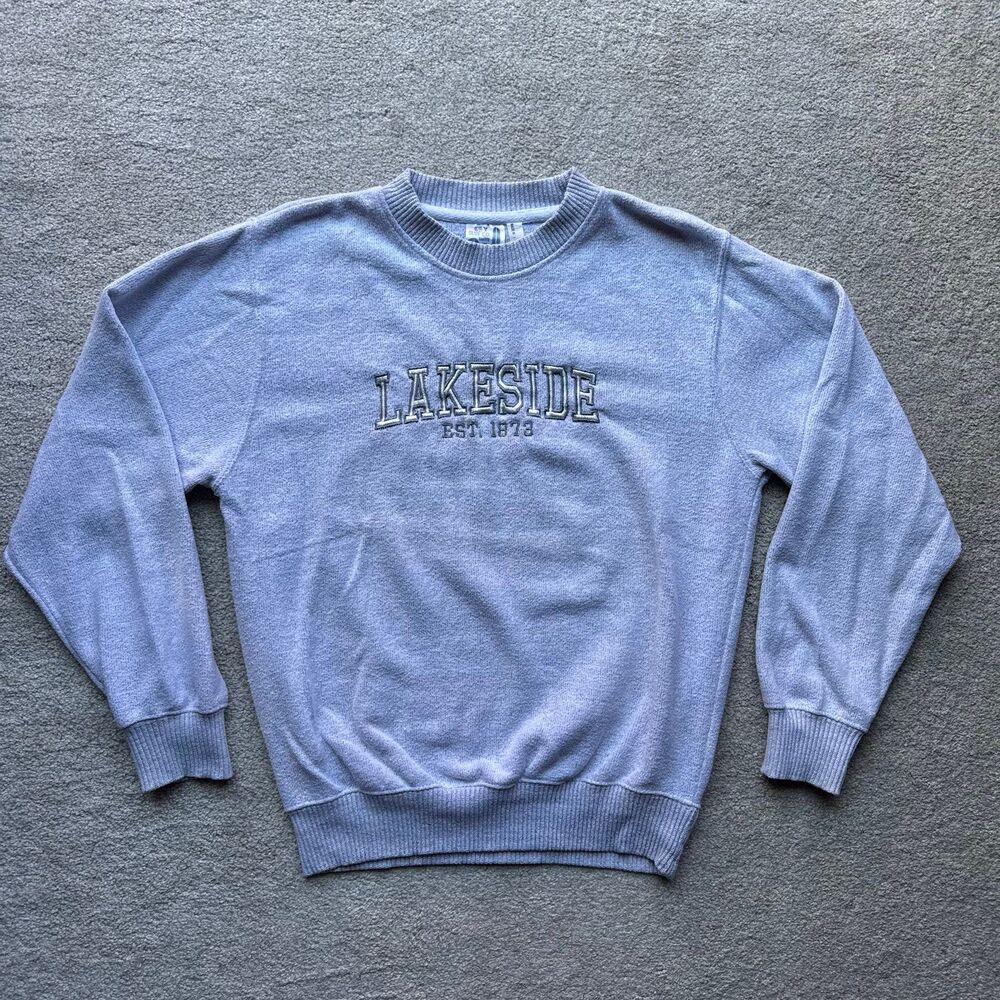 Lakeside Surf Embroidered Crewneck Sweatshirt Sweater Pullover